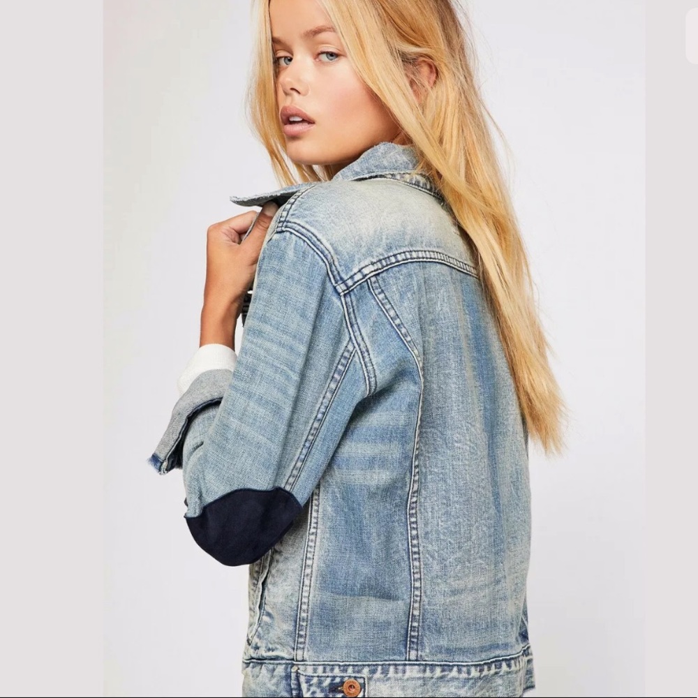 New Free People NSF Adams Denim Trucker Jacket Small S Sold out!!!